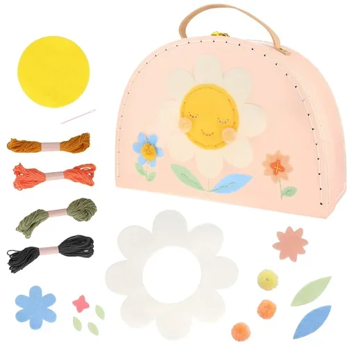 Meri Meri Komplet za ustvarjanje Flower Embroidery Suitcase –