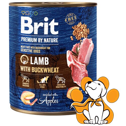 Brit premium by Nature Lamb with Buckwheat 800g, Kompletna Hrana za Odrasle Pse Slike