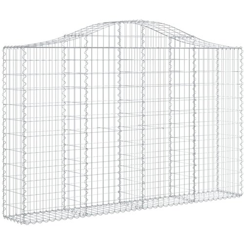 vidaXL Obokana gabonska košara 200x30x120/140 cm pocinkano železo, (20758466) Cene