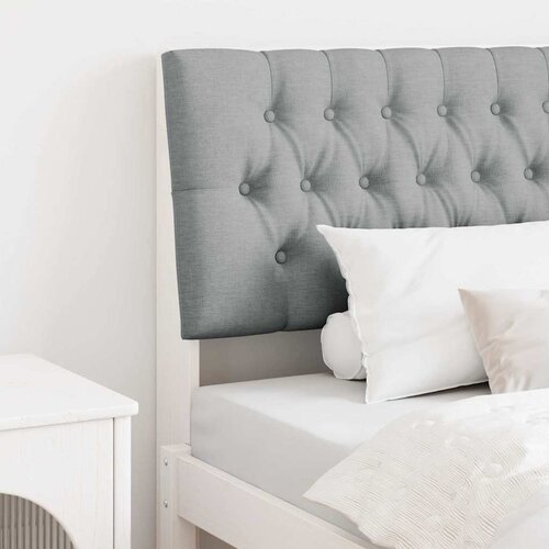 vidaXL Tapecirani uzglavlje Svijetlo siva 100 cm Čvrsto borovo drvo Cijene