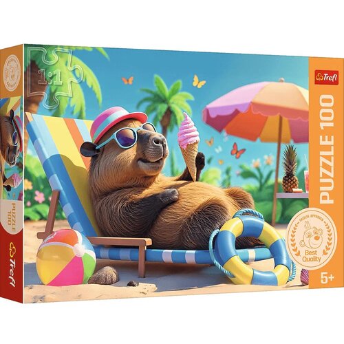 Trefl Puzzle Opu&amp;scaron;tanje u stilu kapibare - 100 delova Slike