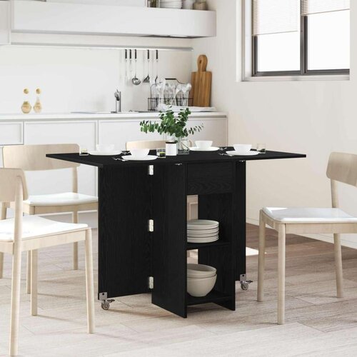  Blagovaonski stol 115 x 70 x 75 cm Konstruirano drvo Crni hrast - Crni hrast Cene