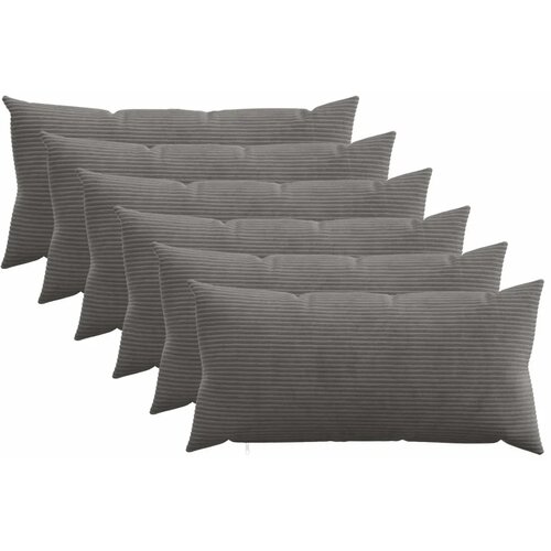  Presvlaka za jastuk 6 pcs HEERLEN Tamnosiva 40 x 70 cm Kord - Tamnosiva 40 x 70 cm 6 Cijene