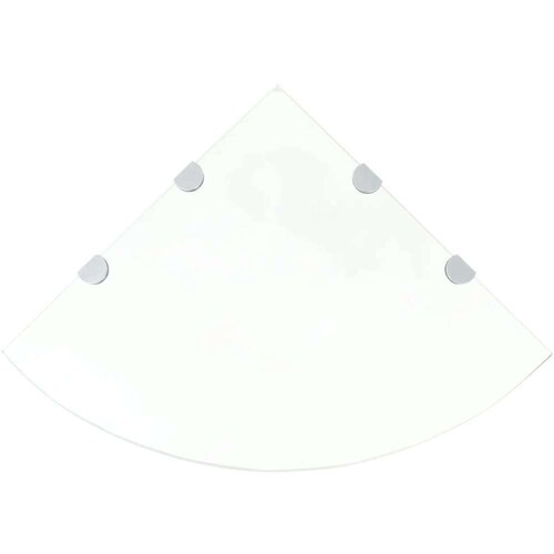 VidaXL Kutne police s nosačima 2 kom staklene prozirne 45 x 45 cm Slike