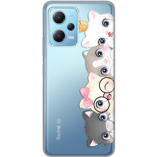  silikonska maska za Xiaomi Redmi Note 12 5G (EU) Cats Print Skin providna Cene