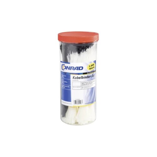 TRU COMPONENTS Sortiment vezic za kabele 200 mm crne boje, prirodne boje Conrad Components 545016 28530c209 1000 kom. Cijene