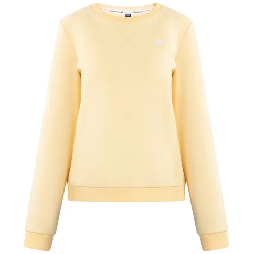 Schmuddelwedda Sweater majica svijetlonarančasta / bijela
