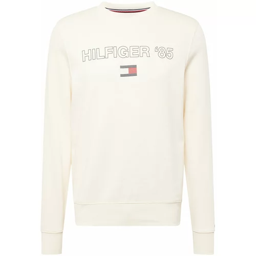 Tommy Hilfiger Sweater majica '85' boja slonovače / morsko plava / krvavo crvena / crna