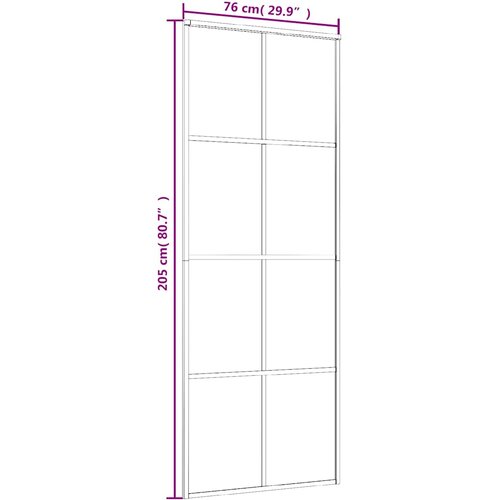  Klizna vrata od mutnog stakla ESG i aluminija 76x205 cm bijela Slike