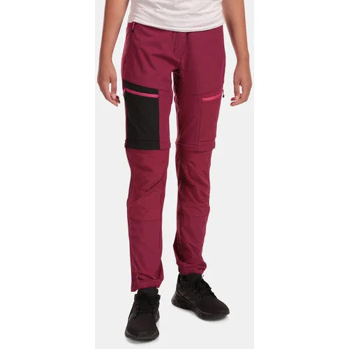 Kilpi Women's outdoor detachable trousers HOSIO-W Dark red