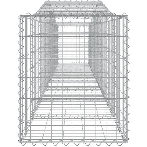  Gabionska ko&amp;scaron;ara s lukom 400x50x60/80 cm pocinčano željezo Slike