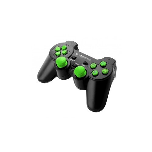 Game Pad ESPERANZA TROOPER, vibration, PS3/PC, USB, black/green, EGG107G Slike