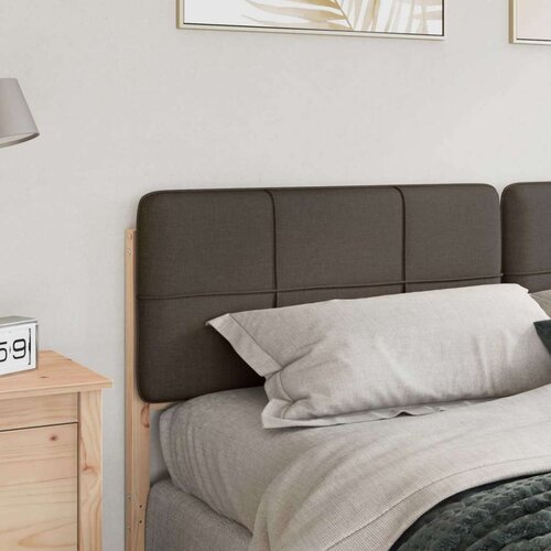  Tapecirani uzglavlje Smeđa i taupe 200 cm Čvrsto borovo drvo Slike