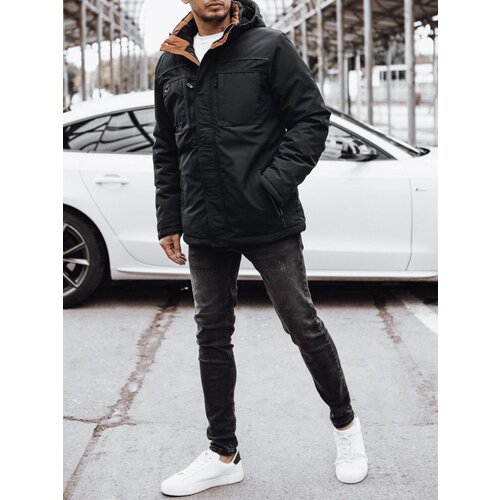 DStreet Men&amp;#039;s Black Winter Jacket Slike