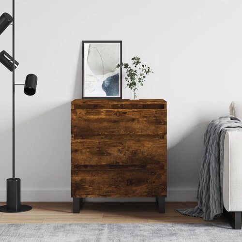  Komoda boja dimljenog hrasta 60 x 35 x 70 cm konstruirano drvo Cijene