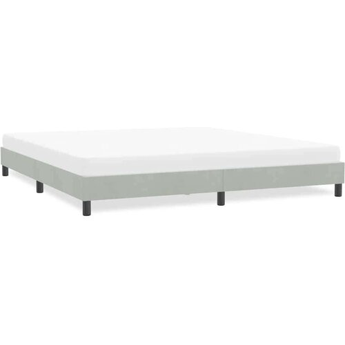 VidaXL Okvir kreveta bez madraca svijetlo sivi 180x210 cm bar&amp;scaron;un Slike