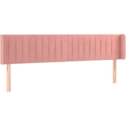 VidaXL Vzglavje z u&amp;scaron;esi roza 203x16x78/88 cm žamet, (20935952) Slike