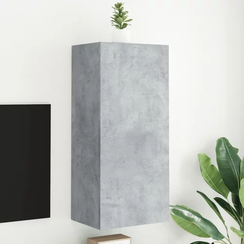  Zidni TV ormarić siva boja betona 40,5 x 30 x 90 cm drveni