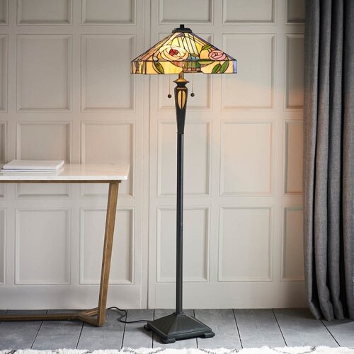  Endon 64383 - Stojeća lampa Tiffany WILLIOW 2xE27/60W/230V, prečnik 42,5 cm Slike