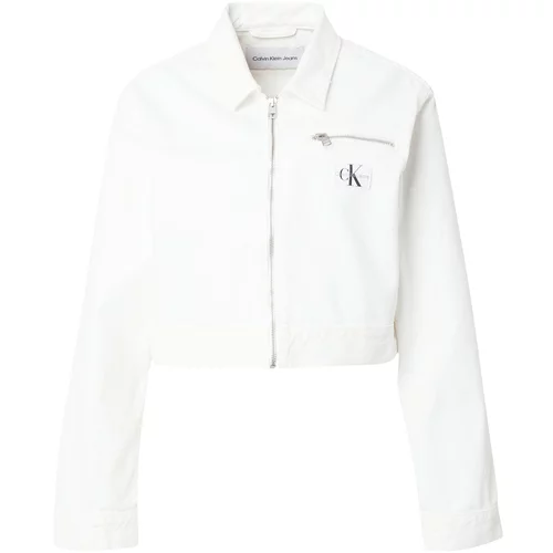 Calvin Klein Jeans Prehodna jakna črna / bel denim