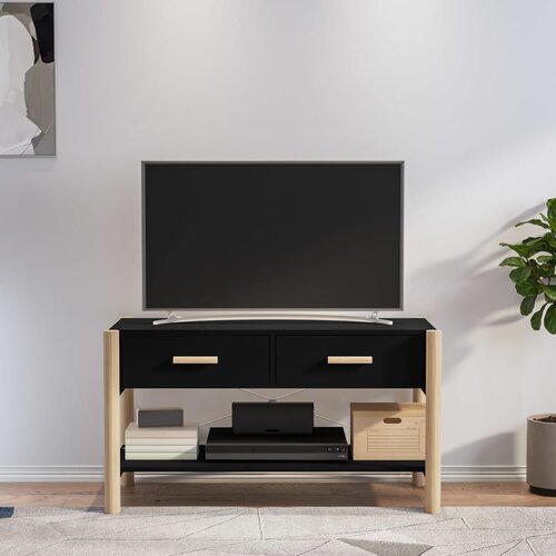VidaXL TV omarica črna 82x38x45 cm inženirski les Slike