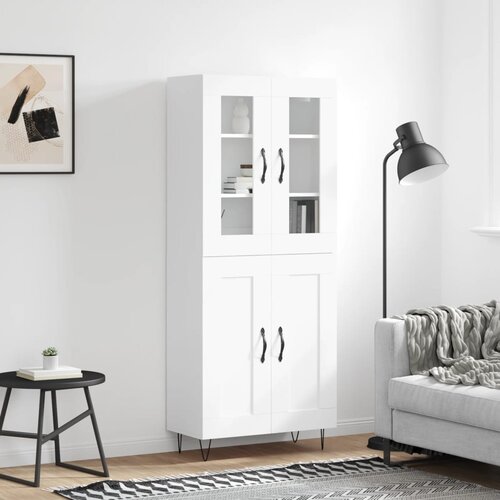 vidaXL Visoka komoda bijela 69 5x34x180 cm konstruirano drvo Cijene