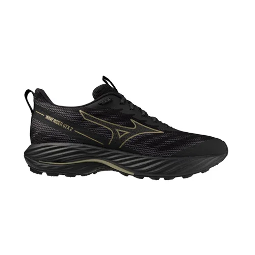 Mizuno Wave Rider GTX 2, moške športne superge, Black/Golden/Quiet Shade - 44.5, (21506140)