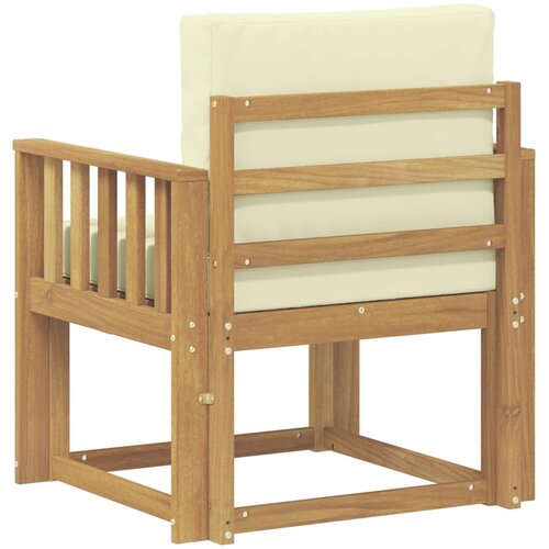  2 Komad Set vanjskih sofa Poliester Bijela i Krem Slike