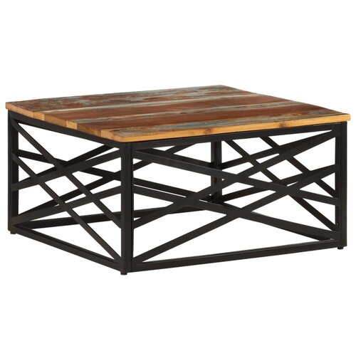  Stolić za kavu 68 x 68 x 35 cm od masivnog obnovljenog drva Cijene