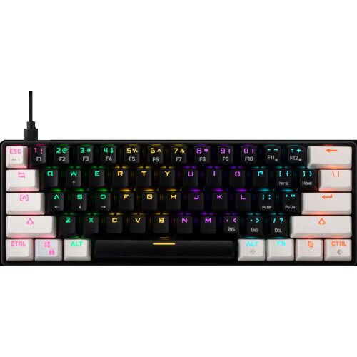 Gamdias Tastatura Aura GK2 Mehanička 60% RGB crno/bela Slike