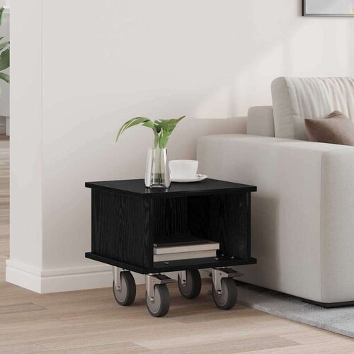TV stojalo Črna Orehovina 37 x 35 x 35 cm Konstruiran les, (5000132609) Cene