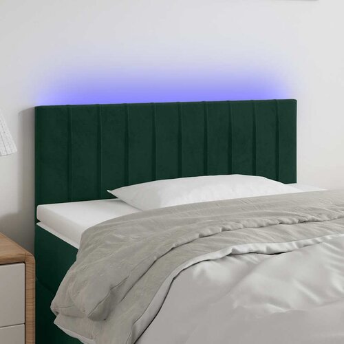  LED uzglavlje tamnozeleno 100x5x78/88 cm bar&scaron;unasto Cijene