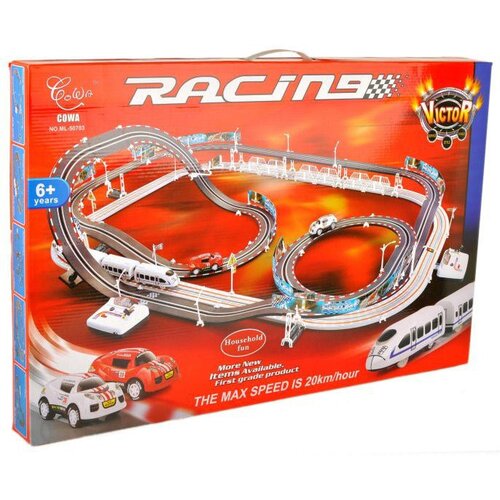  Vlakić i auti na baterije Electric Race 2u1 Slike