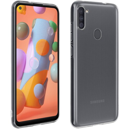 AVIZAR Samsung Galaxy A11 / M11 360&deg; Protection Pack: Ovitek iz kaljenega stekla iz silikonskega gela - prozoren crn obris, (20720346) Cene
