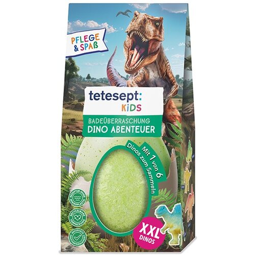 TETESEPT Kids kopalna bombica &amp;quot;Dino pustolov&amp;scaron;čina&amp;quot; - 1 kos Slike
