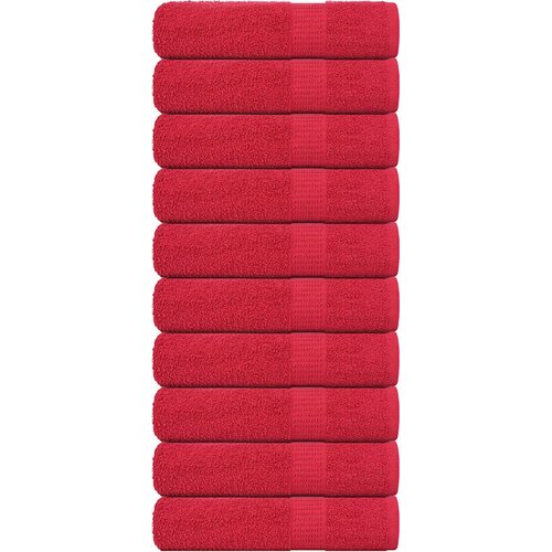 vidaXL Brisače za roke 10 kos rdeča 50x100 cm 360 g/m² 100% bombaž Cene