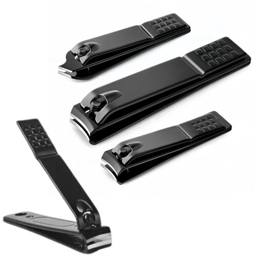  Set od 3 grickalice za nokte &amp;ndash; velike, manje i pod kutom - crni Slike