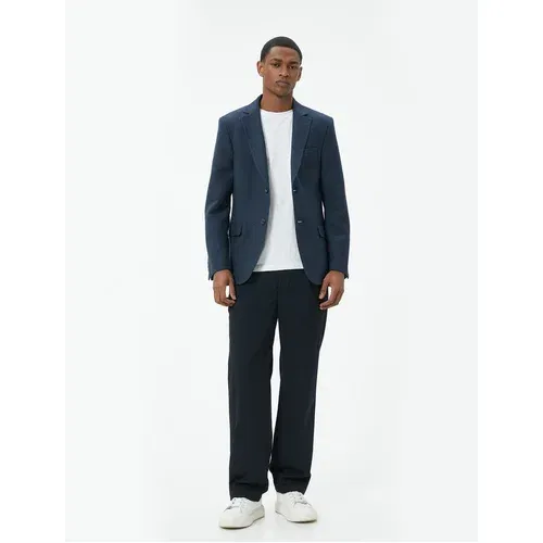 Koton Blazer Jacket Slim Fit Reverse Collar Flap Double Pocket Detailed Buttoned Koton Blazer Jacket Slim Fit Reverse Collar Flap Double Pocket Detailed Buttoned