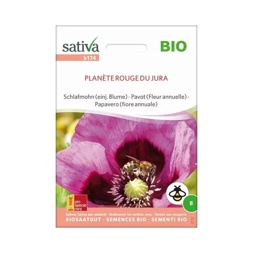 Sativa Bio enoletni cvet mak "Planète Rouge Du Jura"
