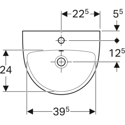 Geberit Selnova 45x37 umivaonik za pranje ruku 500.324.01.01(7) Slike