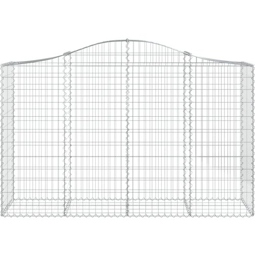  Lučne gabionske ko&amp;scaron;are 3 kom 200x50x120/140cm pocinčano željezo Slike