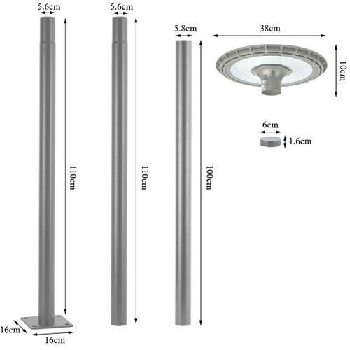 Brilagi LED spolja&amp;scaron;nja ulična lampa URBANSPARK LED/120W/230V siva IP65 Slike
