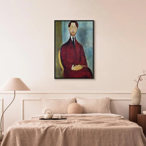  Slika - Amedeo Modigliani &amp;ndash; Leopold Zborowski 80x120 U crnom drvenom okviru Slike