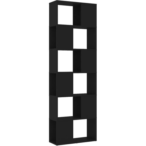 Maison Chic Knjižna omara - Knjižni regal za razdelitev prostora črna 60x24x186 cm, (21725617) Slike