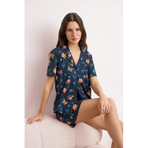 TRENDYOLMILLA ženski set pidžama Thmss26Pt00112, tamnoplava Cene