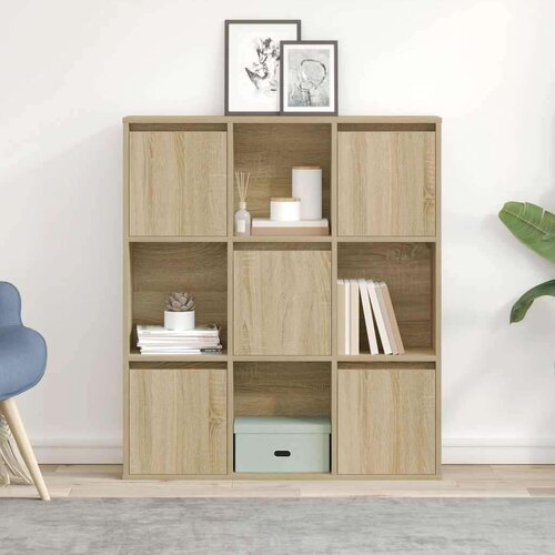 VidaXL Regal za knjige boja hrasta 89x24x101,5cm od konstruiranog drva Slike