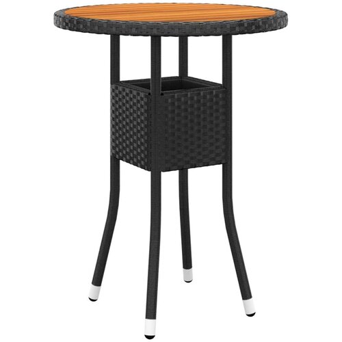 VidaXL 3-dijelni vrtni bistro set od poliratana crni Slike
