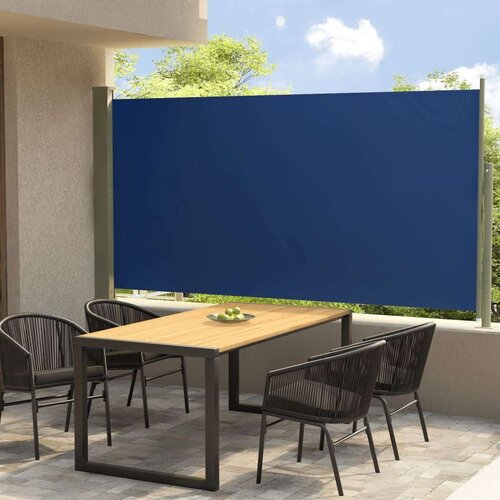  Uvlačiva bočna tenda za terasu 160 x 300 cm plava Slike