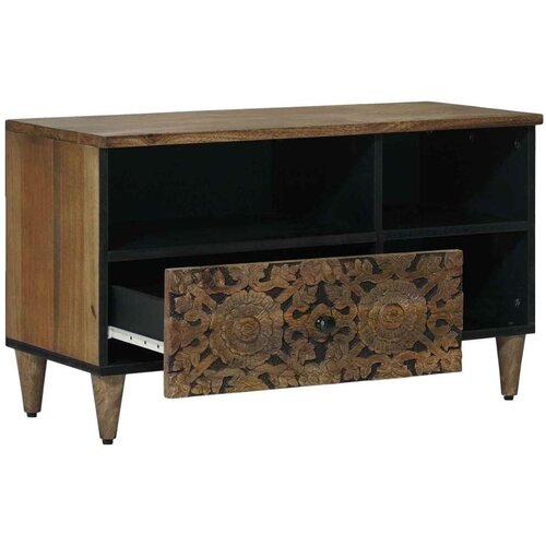  ormar s ladicama Smeđa 80 x 33 5 x 46 cm Čvrsto drvo manga Slike