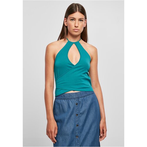 UC Ladies Ladies Short Wrapped Neckholder Top watergreen Slike